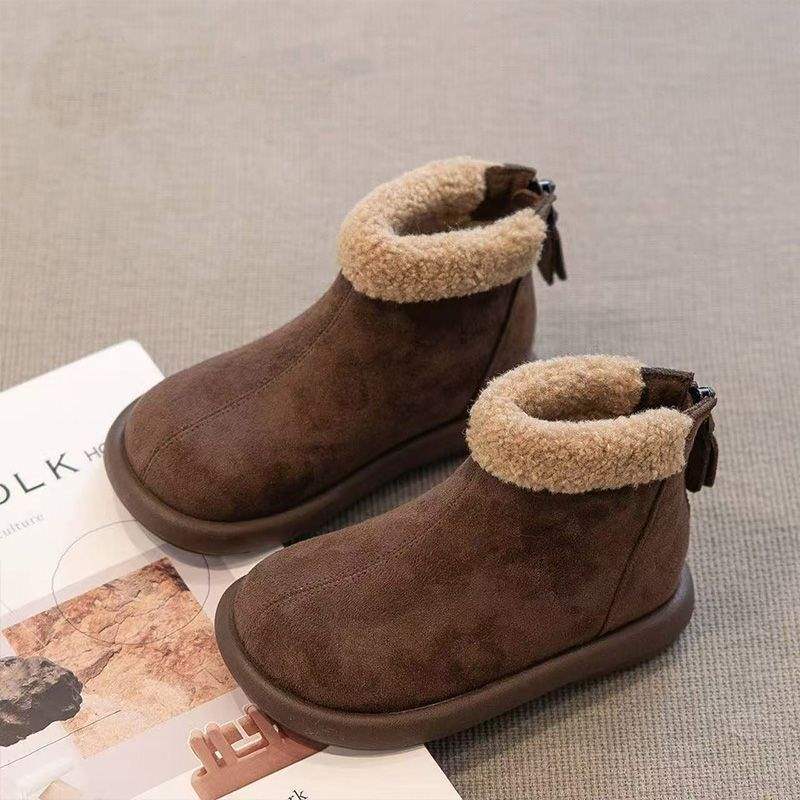 

Girls short boots velvet Martin boots 2025 new winter children s shoes boots cotton shoes autumn and winter shoes women s treasure snow boots 37 inner length 23cm