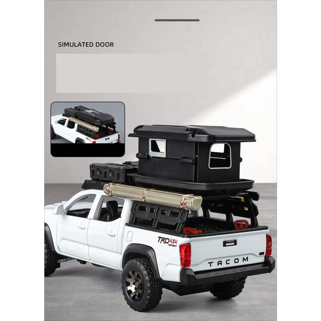 1/32 Toyota Tacoma Picku Wagon Alloy Model Car Toy Diecasts Metal Casting Sound and Light Car Toys for Children Vehicle