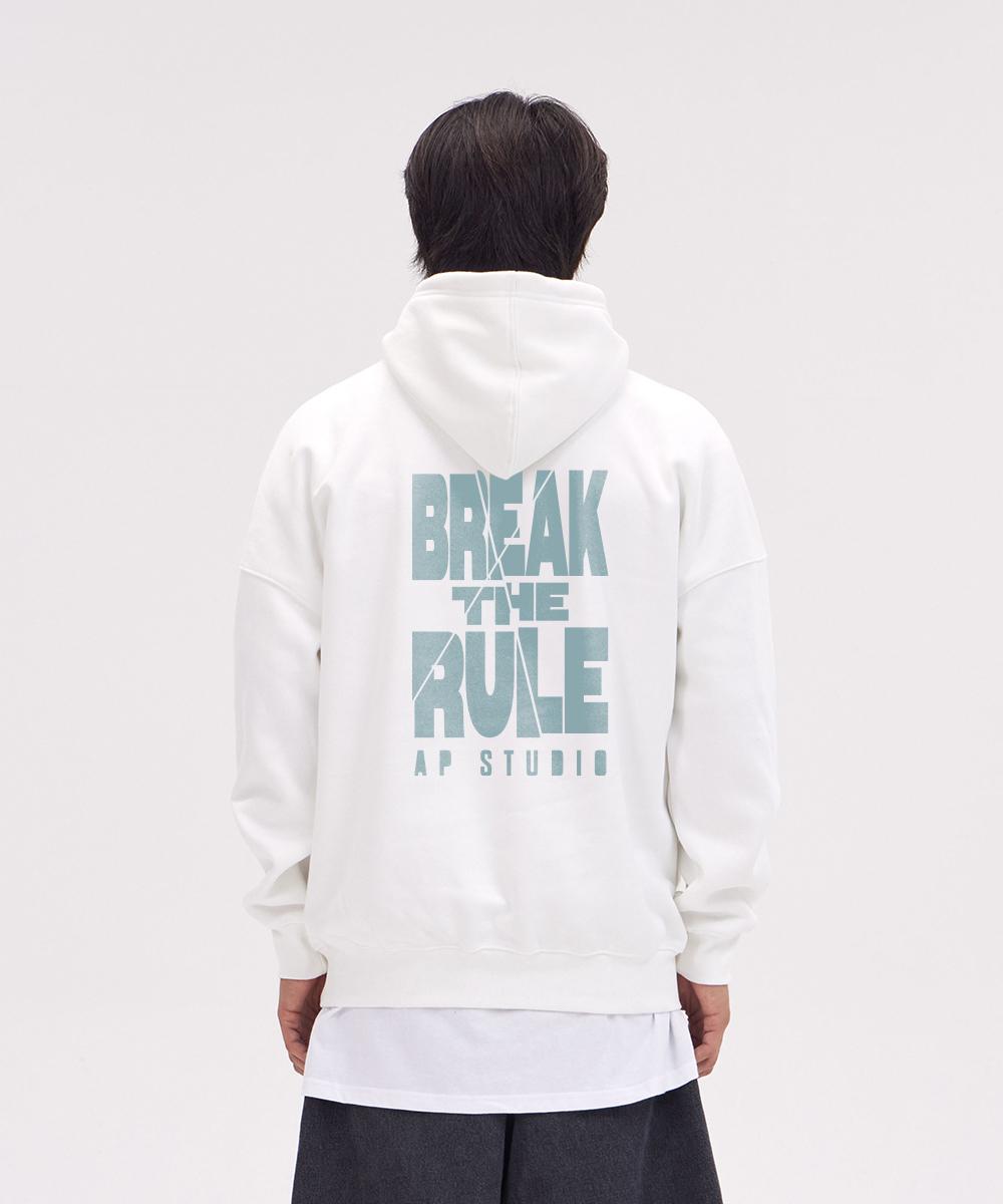 Astral Projection Break The Rule Oversized Wide Shoulder Hoodie_White Xxl (Fleece-Lined)