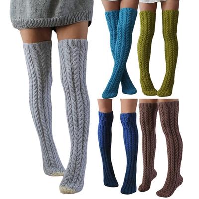 Thigh High Socks for Women,Winter Over Knee Socks,Cable Knitted Boot Stockings Fashion Thick Thigh Tigh Leg Warmers