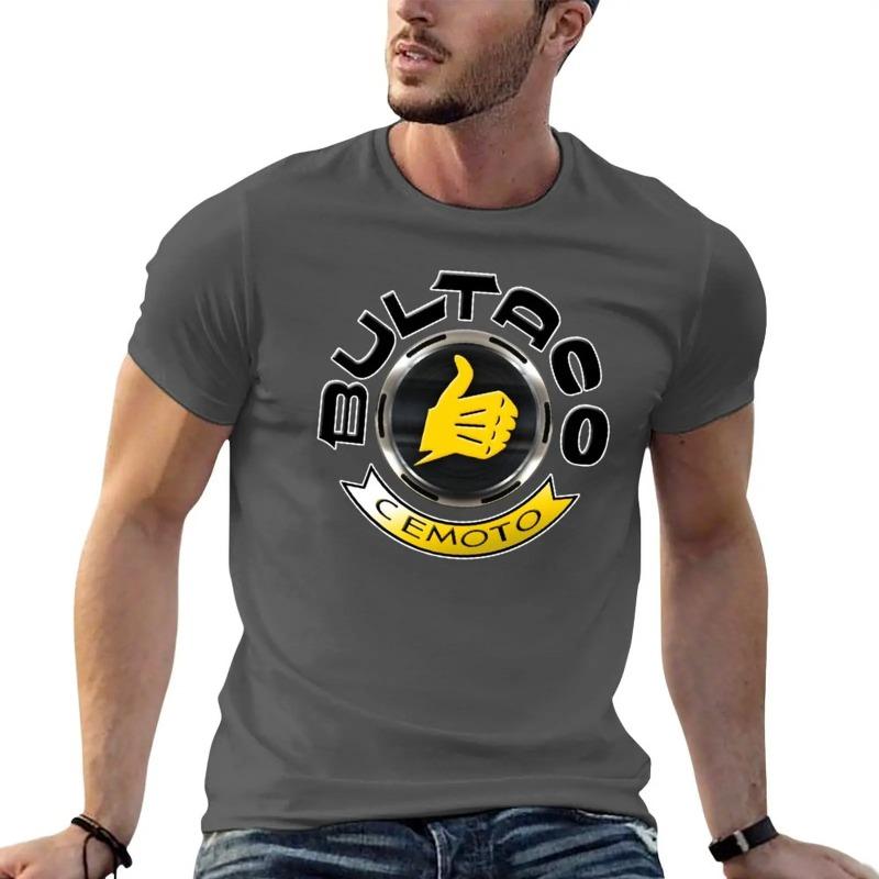Streetwear Klassisches Herren Sommer T-Shirt Hohe Qualität Bultaco Cemoto Motorräder Print Tee Unisex Mode Rundhals T-Shirt Schwarz