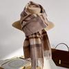 Wool Women Scarf Autumn Winter Vintage Preppy Style Plaid Wrap Scarves Pashmina Mujer Femme Foulard Bufanda Shawl Stole
