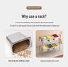 1/6 Double Layer Slanted Tray Rack with Lid for Milk Tea Shop Seasonings and Fruit Powders