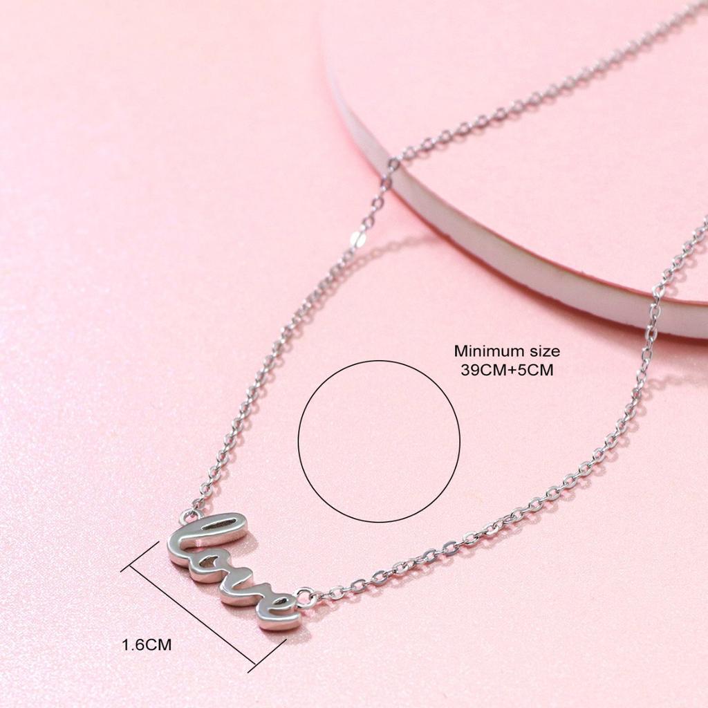 LOVE English Letter Pendant Necklace Fashionable and Versatile Valentine's Day Jewelry