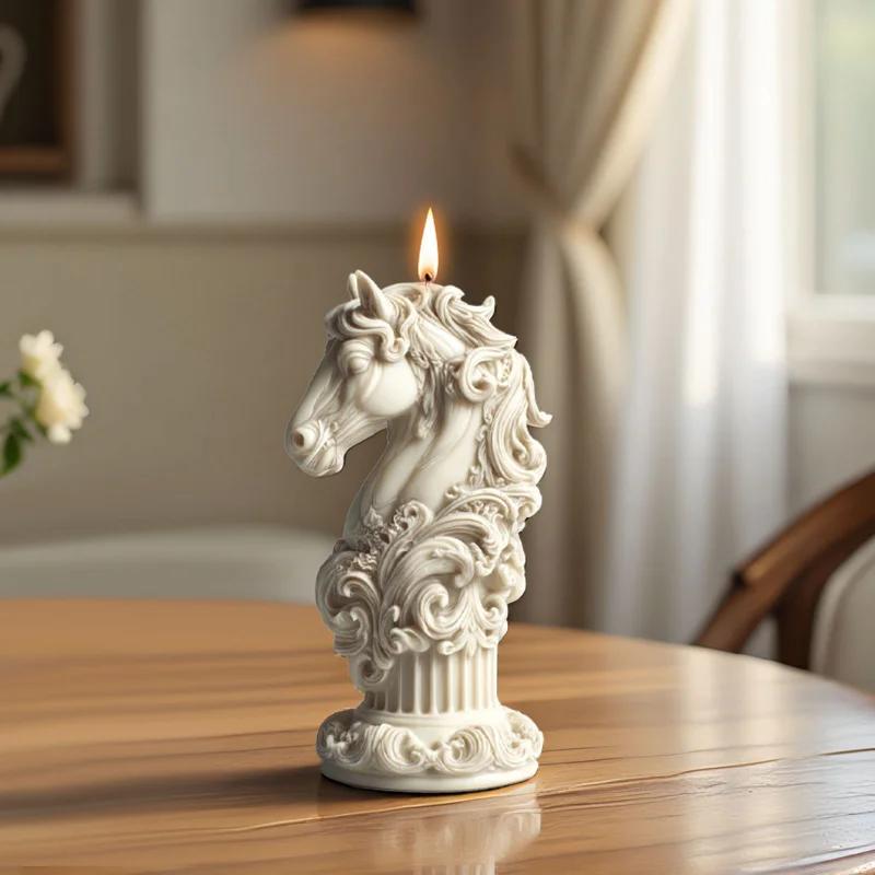 Horse Head Relief Mold Silicone Horse Totem Candle Mould Silicone Candle Mold Dyi Aromatherapy Mold For Craft Workshops Candle