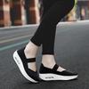 2025 Breathable Casual Women Shoes Loafers Platform Wedges Autumn Woven Slip on Nylon High Heel Pumps Square Dancing