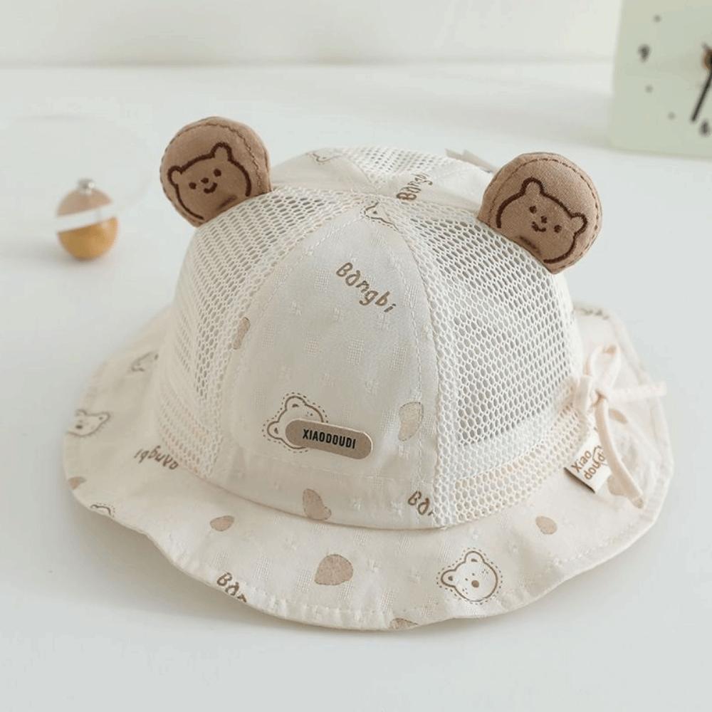 Bear Ear Baby Sun Hat Cartoon Children Fisherman Hat Thin Infant Mesh Hat Summer