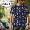 T-shirt Personalizzate con Volto per Uomo Stampa Integrale Personalizzata Fai da Te Foto Volto T-shirt Personalizzata Manica Corta Girocollo Maglietta