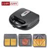 6-in-1 750W High Power Sandwich Machine Kitchen Double-Sided Baking Waffle Maker Multifunctional Breakfast Machine