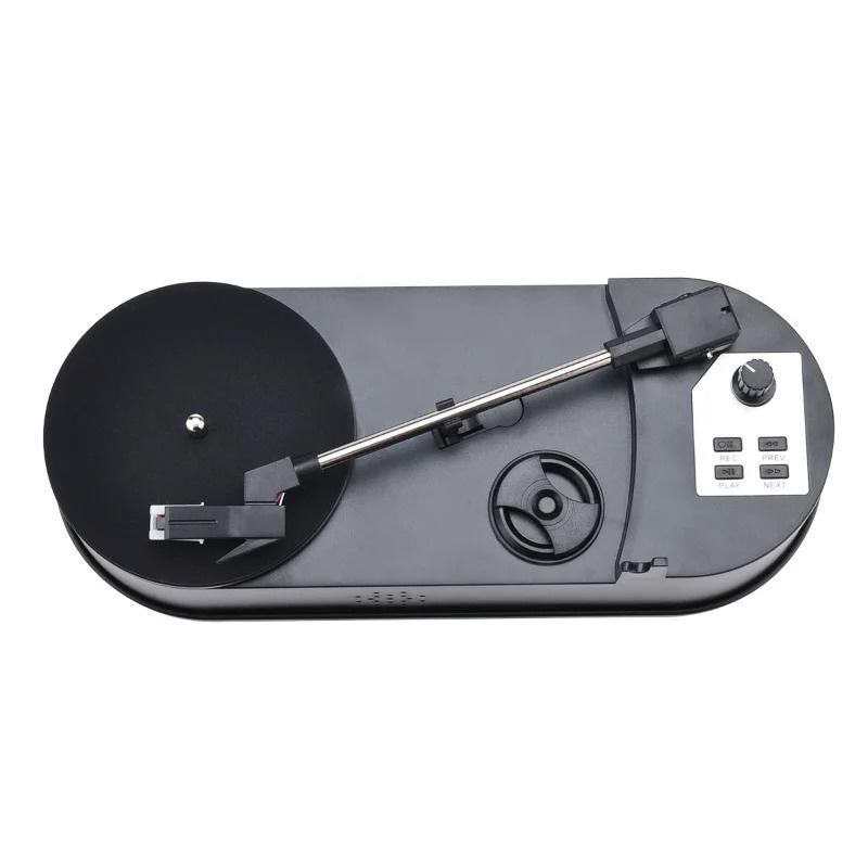 Mini-Schallplattenspieler, Plattenspieler mit USB-MP3-Konvertierung, zwei Geschwindigkeiten 33/45 U/min