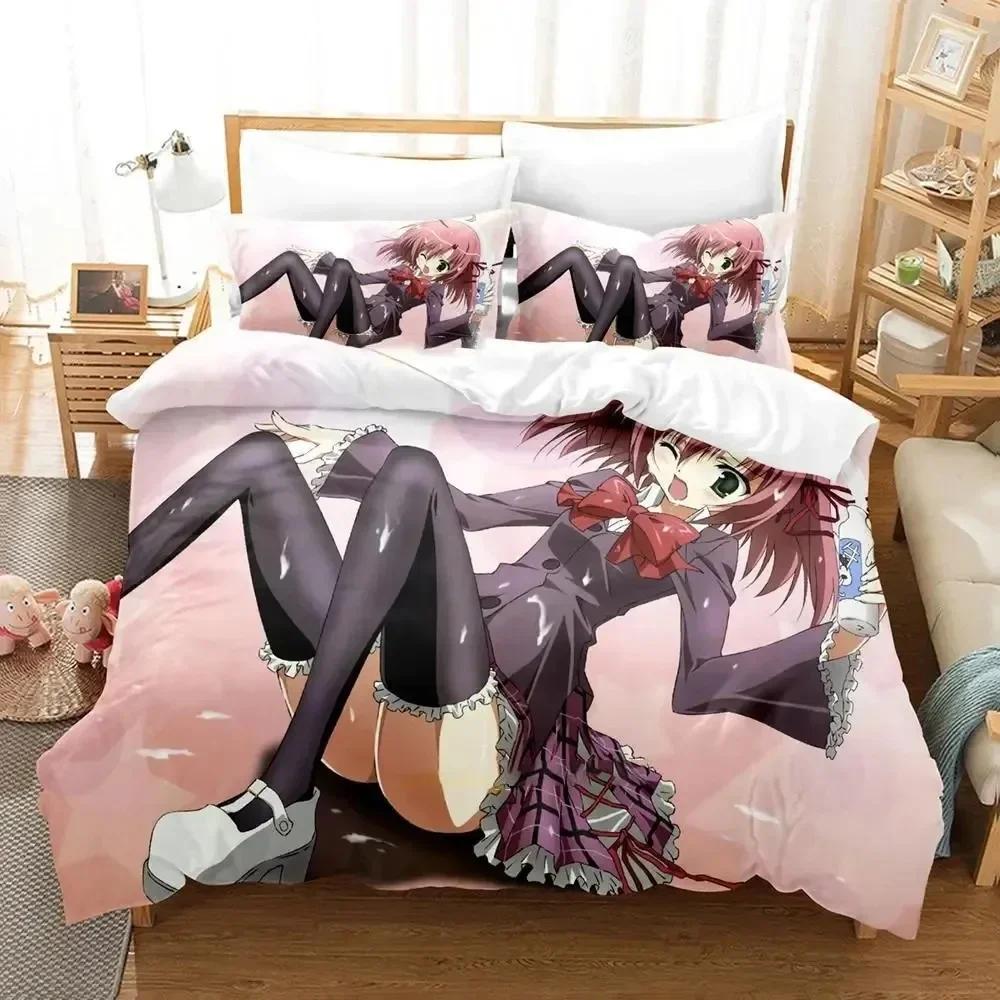 Student Councils Discretion Bedding Set Boys Girls Twin Queen Size Seitokai No Ichizon Duvet Cover Pillowcase Bed Kids Adult
