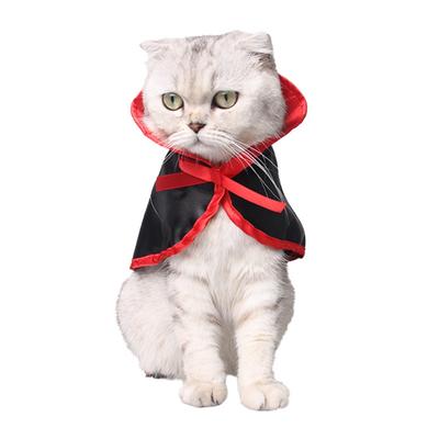 Capa de Gato de Halloween con Estampado de Calabaza Ajustable Transpirable Disfraz de Perro de Halloween Suave Disfraz de Gato Murciélago de Halloween Decoración del Hogar