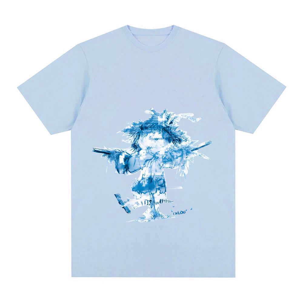 

Oklou T-Shirt SCARECROW Graphic Printing T-shirts Kawaii Cartoon Print Casual Clothing Women/men Summer Cotton Camisetas XXL