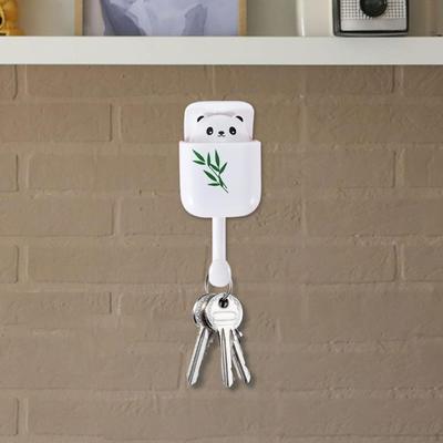 Gancho para Porta, Gancho de Casaco sem Furo, Porta-Chaves com Design de Desenho Animado para Sala de Estar e Cozinha