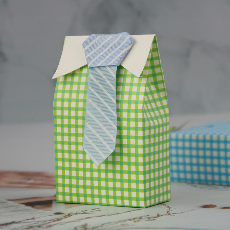 

European Tie Bow Tie Plaid Candy Box, Creative Candy Box, Wedding Celebration Supplies