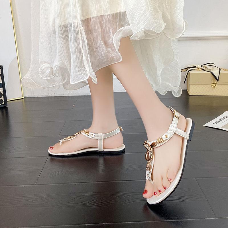 

Fashion Bohemia Style Open Toe Flat Rubber Outdoor Woman Shoes Wholesale The Best Casual Luxury Summer Low Price 2025 Sandals for Women 35