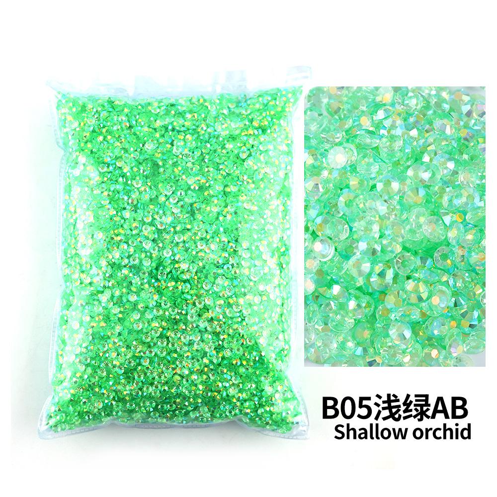 Wholesale Bulk Resin Rhinestone Jelly Color AB transparent AB 2mm,3mm,4mm,5mm,6mm Facets FlatBack Nail Art Garment Decoration