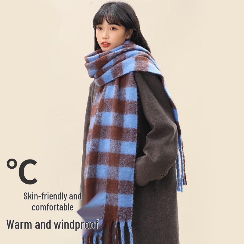 

Nanjiren Women s Warm Winter Plaid Scarf