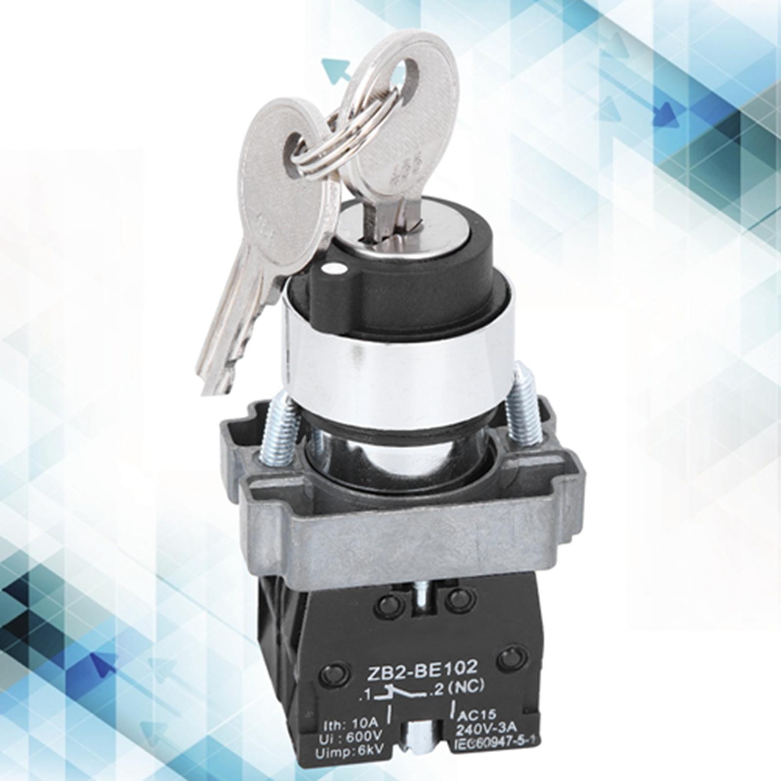 

ZB2‑BE102 Key Lock Switch 2 Positions Antioxidant Good Conductivity Key Switch Lock