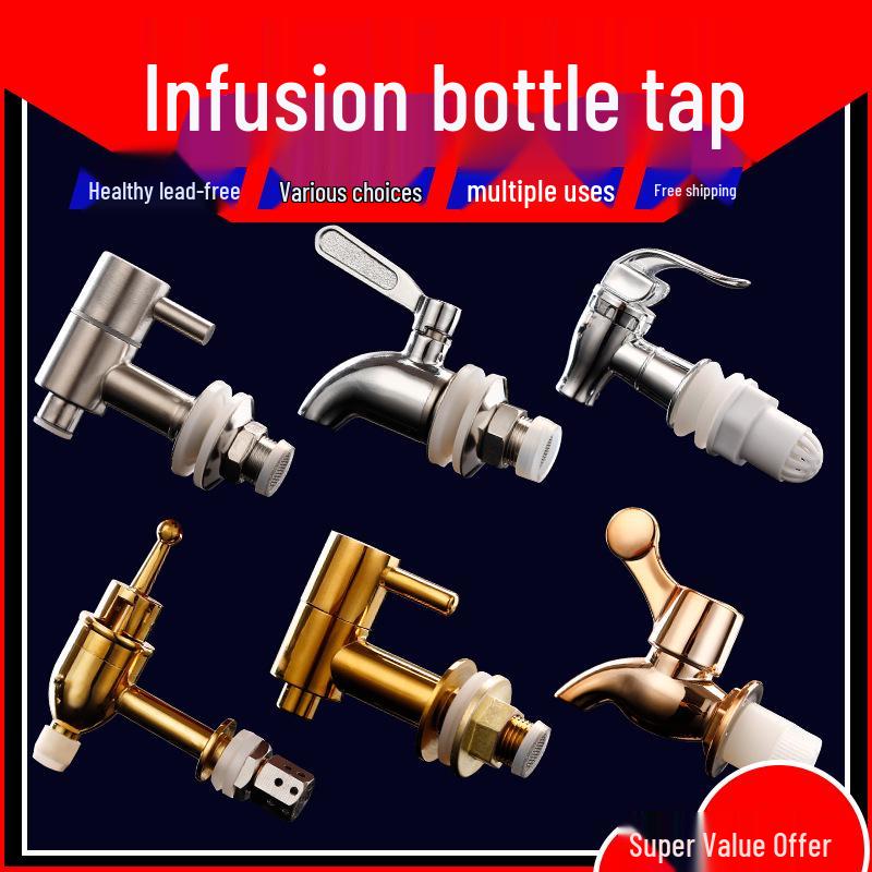 Grifo para Botella de Vino Espumoso de Acero Inoxidable 304 con Caño y Válvula de Cobre