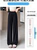 2025 Women's Quick-Dry Ice Silk Wide-Leg Floor-Length Pants, Summer Casual Lightweight Loose Fit, Plus Size Available