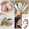 Candy Color Waffle Headband: High Crown, Advanced Face Wash Sponge, Wide Edge Hair Hoop for Early Spring.