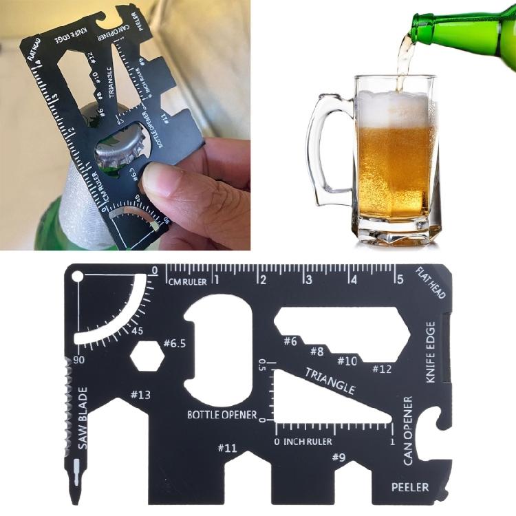 15 in 1 Survival Combination Tool Card Stainless Steel Survival Pocket Tool