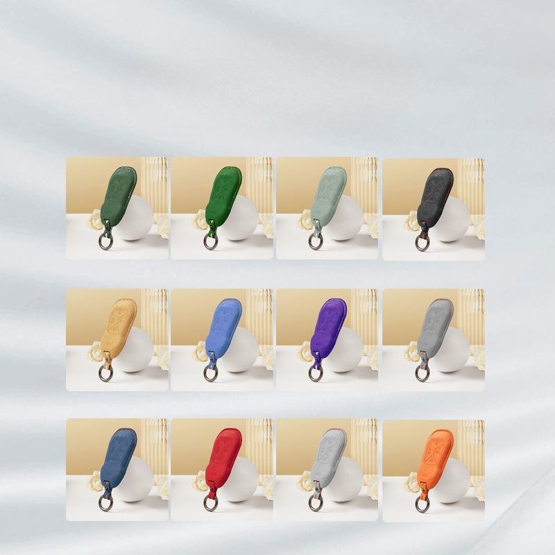 Premium Suede Leather Key Cover Case for Xpeng G9 / P7 / G6 / P5 / MONA M03 (2024) - Protective Key Fob Shell Keychain
