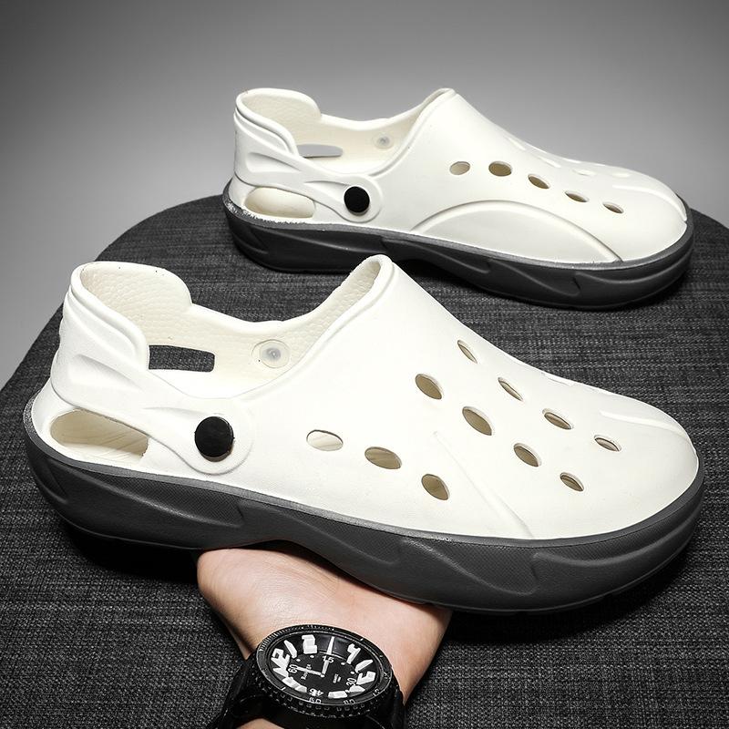 Große Lochschuhe Herren große dicke Sohle Oberbekleidung lässig atmungsaktive Sandalen Sommer neue Sport-Strandschuhe