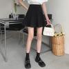 2026 Women's Black Pleated High-Waisted A-Line Umbrella Skirt - Summer Plus Size Slimming Short Skirt