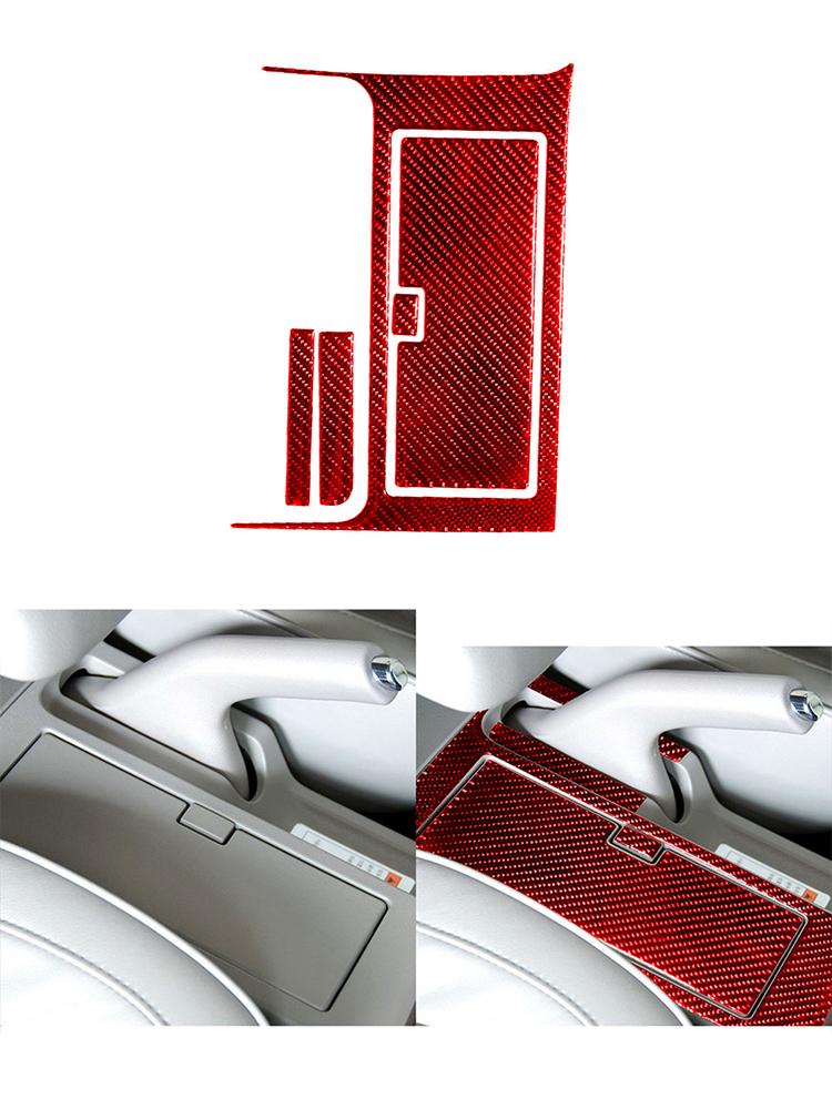 Black Carbon Fiber Car Storage Console Panel Trim Sticker For Suzuki Grand Vitara 2006-2013 With Manual Transmission