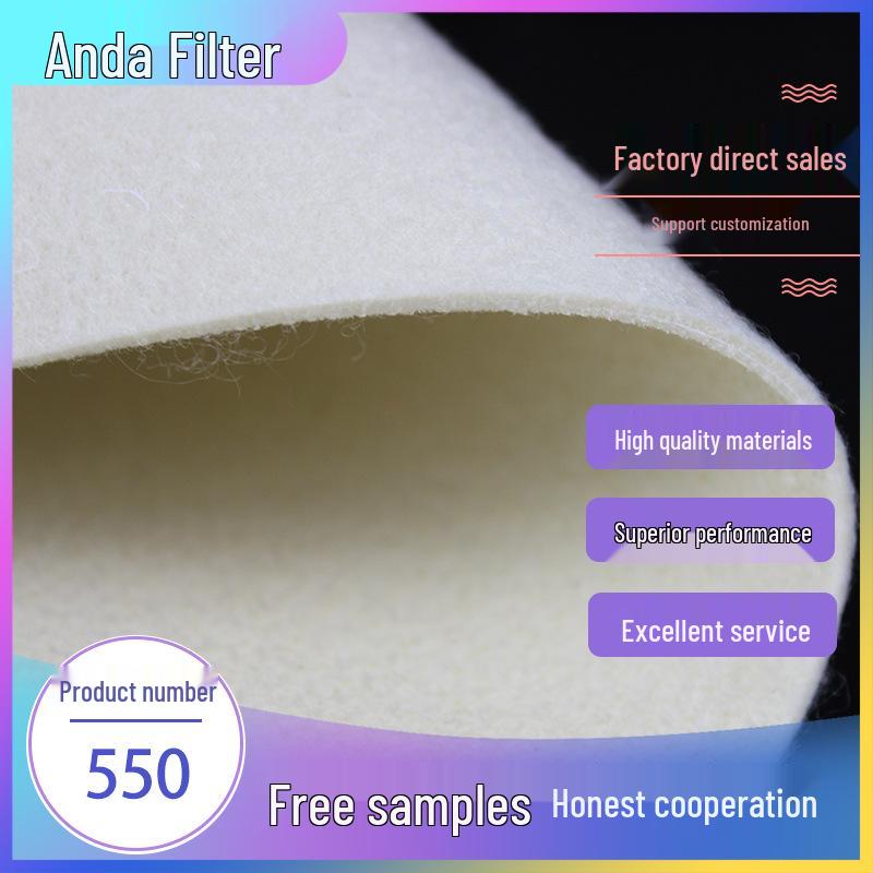 550 Polyester Staple Fiber Industrial Filter Cloth for Press Plates and Oil Filtration 100cm width