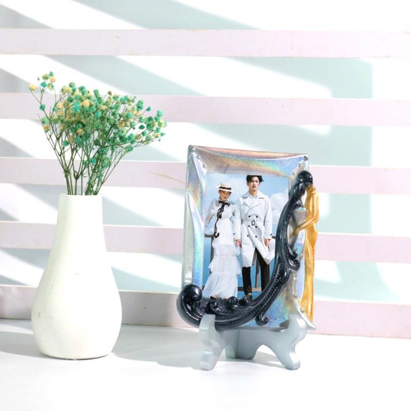 Photo Frame Mold Silicone Plate Holder Mold for Epoxy Casting Home Decoration Pictures Frame Artworks Display Holder