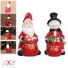 Santa/Snowman Shaped Resin Sculpture for Festival Home Decoration Desktop Ornament Accessories Holiday Party Supplies