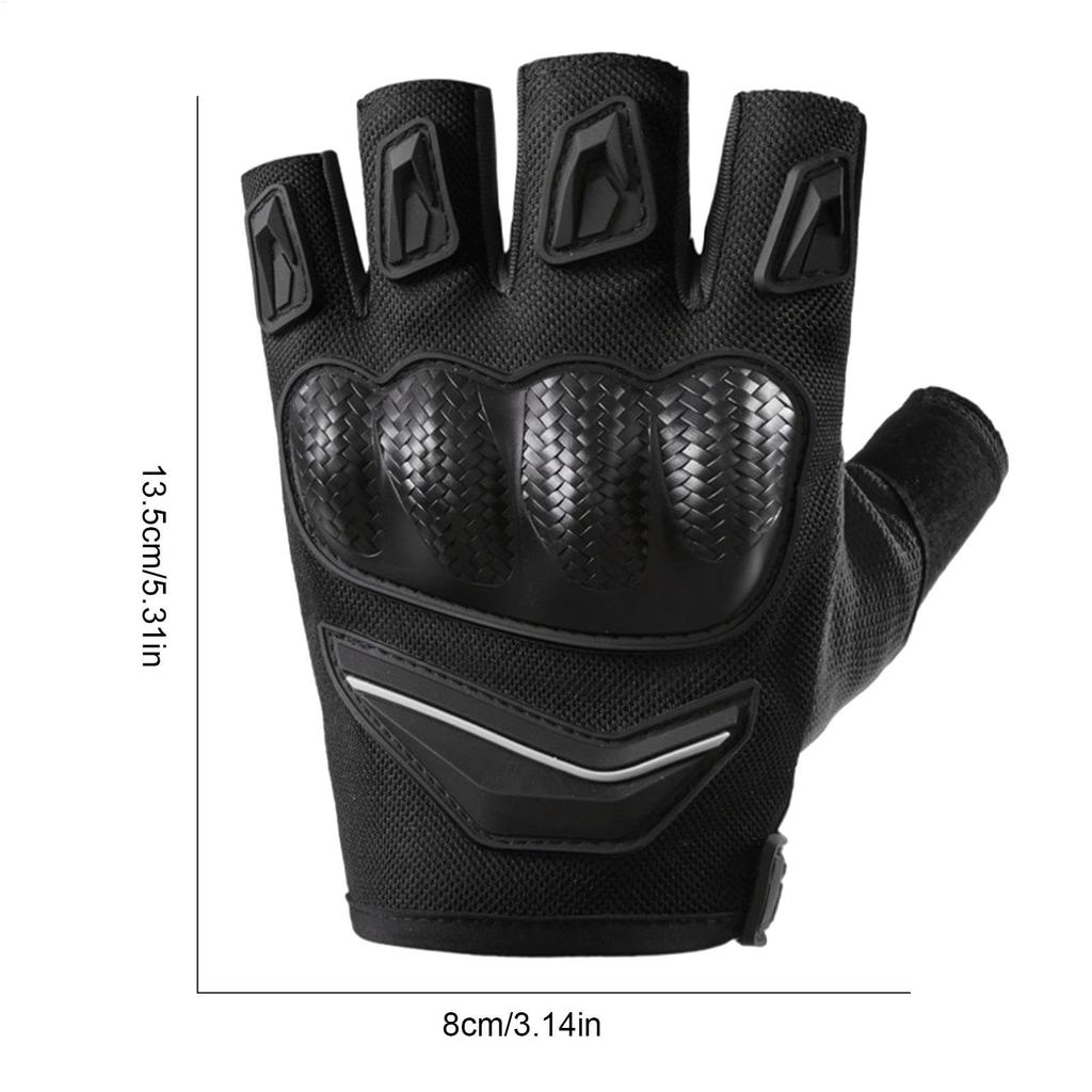 Half Pinger Bicycle Gloves, Padded Motorcycle Gloves Welding Resistant Semi Finger Gloves, Welding Resistant