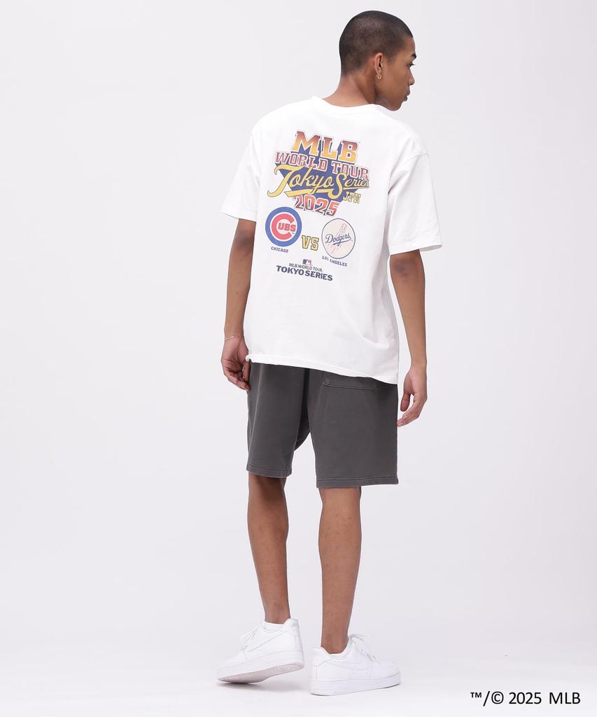Avirex MLB TOKYO SERIES T-SHIRT, Men's Short Sleeve T-Shirt, Size L, 033, Off-White, 783-5134055