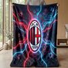 AC Milan Theme Blanket Soft Flannel Blanket Plush Throw Blanket Cozy Sofa Bed Blanket for Home Decor