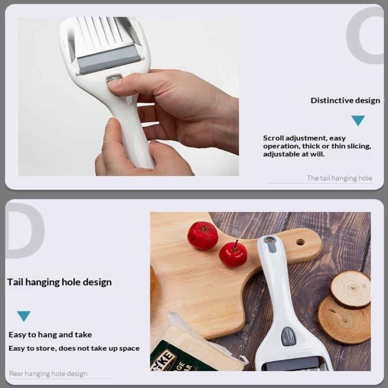 Multifunctional Cheese Slicer Kitchen Tool Stainless Steel Cheese Grater Butter Chocolate Slicer Ergonomic Handle Easy Grating
