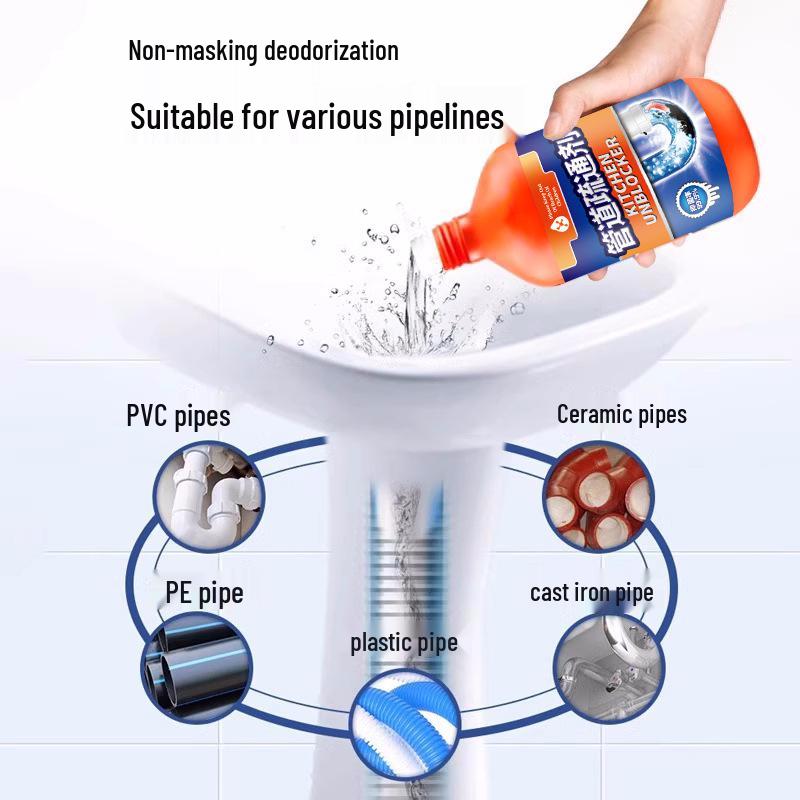 Powerful Pipe Cleaner Solvent for Clogged Drains - TikTok Hot Item for Toilets & Kitchens