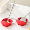 Spill-proof Silicone Soup Spoon Rack Suction Cup Base Ladle Holder Spatula Holder  Dinning Table