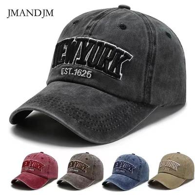 Embroidery NEW YORK Letter Washed Cotton Baseball Cap Men's Splicing Baseball Cap Korean Version
