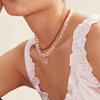 August Harmony 925silver Pebble Quartz Gem Necklace