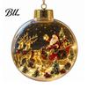 3D Winter Scene Decorations Glowing Christmas Story Ornament, Mini Holiday Light Up Ball Warm Glow Seasonal Decor Hanging Decoration, Acrylic