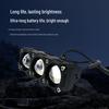 Three-Eye Yellow & White LED Motorcycle Spotlight: High/Low Beam Auxiliary Work Light for Electric Vehicles