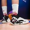 Men's Basketball Shoes Flame Pattern Non-slip Cushioning High-top Sports Sneakers