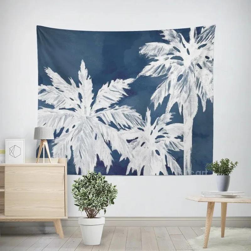 Декоративный гобелен с изображением тропической кокосовой пальмы. Декор для дома — фото 8