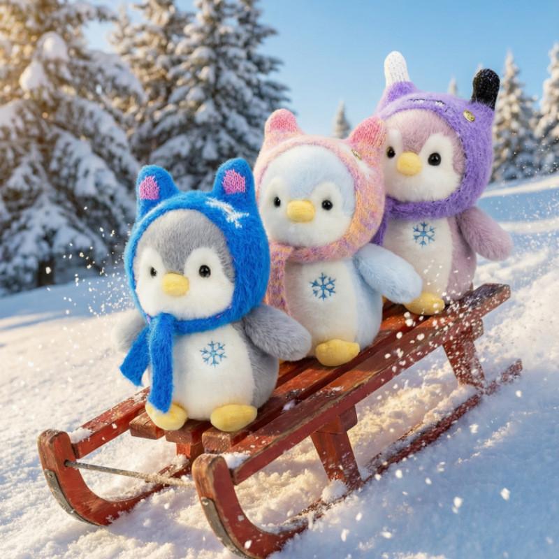 Peluche Pinguino Carino con Cappello per Bambini e Collezionisti