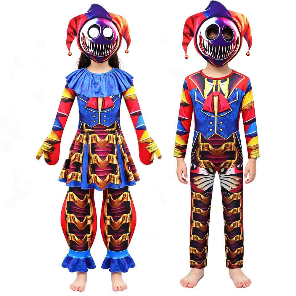 Espeluznante Mono de Cosplay de Bufón Payaso Prototipo Niños Halloween Fnaf Disfraz de Monstruo Mono para Niños Mono de Fiesta