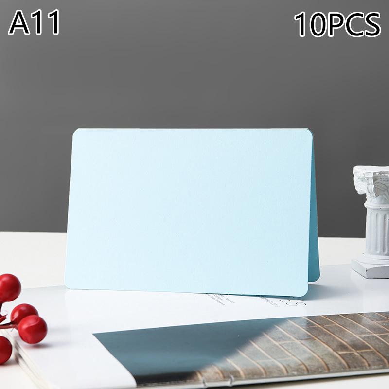 10 Stück Kraftpapier Blanko Grußkarten Faltbar Mehrzweck Hartpapierkarte Hochzeit Festival Umschlagkarte Einladungskarte