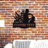 Metal Wall Art Barber Shop Sign Modern Decor Personalized Stylist Gift Kitchen Wall Sculpture
